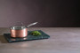Minerva Small 16 cm Hammered Copper Finish Saucepan with Lid
