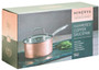 Minerva Small 16 cm Hammered Copper Finish Saucepan with Lid