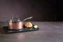 Minerva Medium 18 cm Hammered Copper Finish Saucepan with Lid