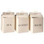 5 Pc Cream Finish Storage Set