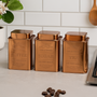Chai Set of 3 Copper Finish Tea Coffee and Sugar Storage Canisters