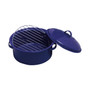 Round Self Basting Blue Enamel Roaster
