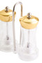 Cody Gold Salt And Pepper Mill Set On Stand
