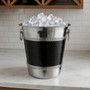 Mixology Stainless Steel With Black Band Champagne Bucket