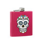 Hip Flask Skull Design with Pink Finish