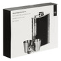 Ribbed Stainless Steel Hip Flask Set