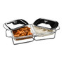 Glass Dishes Twin Food Warmer - 1 Ltr Glass Dishes Twin Food Warmer - 1 Ltr