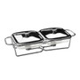 Glass Dishes Twin Food Warmer - 1 Ltr Glass Dishes Twin Food Warmer - 1 Ltr