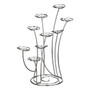 Chrome 9 Cup Cake Stand