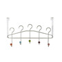 Hook Over Door Multi-coloured 5 Hook Hanger