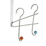 Hook Over Door Multi-coloured 5 Hook Hanger