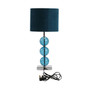 Mistro Teal Suede Effect Shade Table Lamp