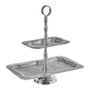 2 Tier Hammered Aluminium Cake Stand 2 Tier Hammered Aluminium Cake Stand