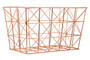 Vertex Copper Finish Zigzag Wire Basket