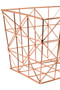 Vertex Copper Finish Zigzag Wire Basket