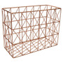 Vertex Copper Finish Cross Design Wire Basket