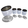 4pc White Marble Effect Storage Set