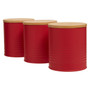 Set of three Alton Red Cannisters