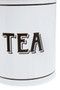 Grocer White Metal Tea Canister