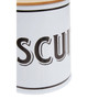 Grocer White Metal Biscuit Cannister