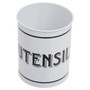Grocer White Metal Utensil