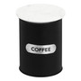 Liberty Black Enamel Coffee Canister With White Marble Lid
