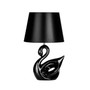 Swan Black Polyresin Table Lamp Swan Black Polyresin Table Lamp