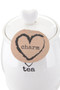 Charm White Dolomite Tea Canister