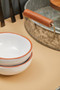Calisto Terracotta Set of 2 White Glazed Mini Bowls