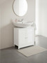 Shutter White Wood Under Sink Bathroom Cabinet