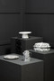 Maya 12 Piece Black And White Dinner Set