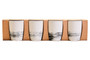 Middag Set Of 4 White And Bark Effect Mugs