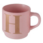 Signet Pink H Letter Mug Signet Pink H Letter Mug