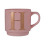 Signet Pink H Letter Mug Signet Pink H Letter Mug
