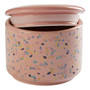 Small Pink Terrazzo Storage Canister