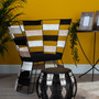 Fusion Beige And Black And White Woven Chair