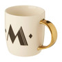 Mimo Diamond Deco M Letter Monogram Mug