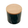 Bali Dark Green Small Storage Jar with Bamboo Lid