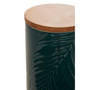 Bali Dark Green Large Storage Jar with Bamboo Lid