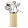 5pc Cream Enamel Canister Tool Set