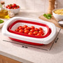 Zing Red Over Sink Collapsible Colander
