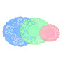 Doilies 30pcs Pink Green and Blue Paper