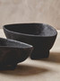 Deriva Set of Two Textured Black Bowls