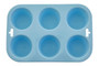 Zing Pastel Blue 6 Cup Muffin Mould