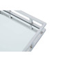 Cruzar Rectangular Silver Finish Tray