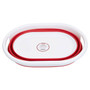 Collapsible Red White Laundry Basket