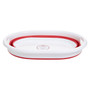 Collapsible Red White Laundry Basket