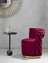 Bola Red Wine Velvet Swivel Chair