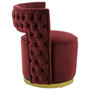 Bola Wine Velvet Chair