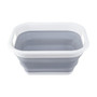 Collapsible Grey White Laundry Basket